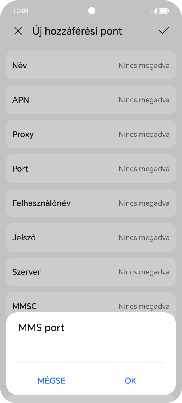 Írd be azt, hogy 8080, és válaszd az OK lehetőséget.