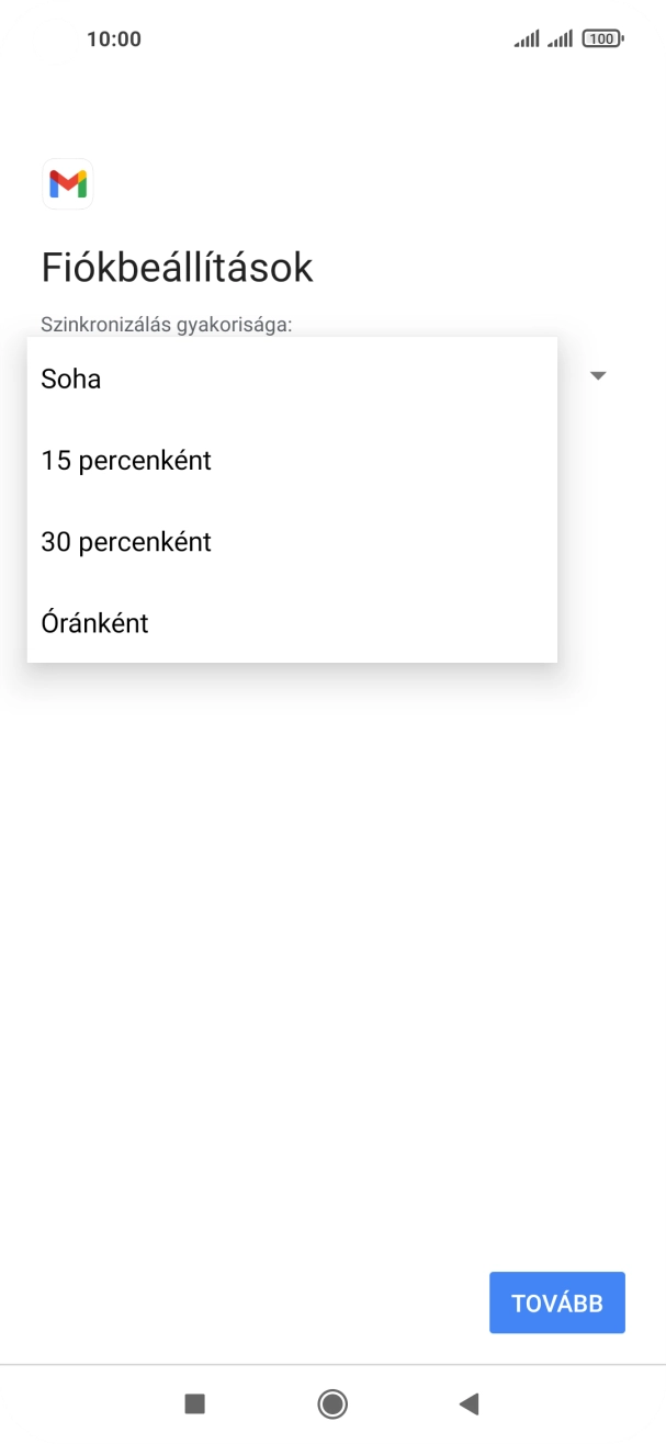 Válaszd ki a kívánt beállítást.