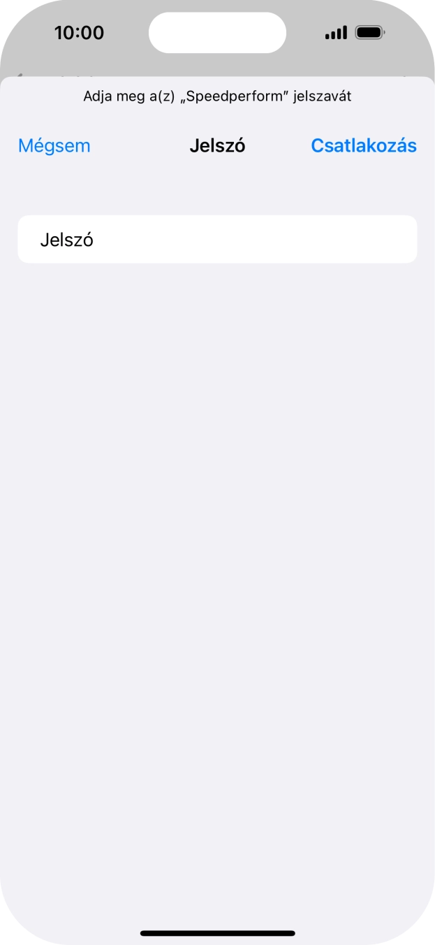 Válaszd a Csatlakozás lehetőséget.