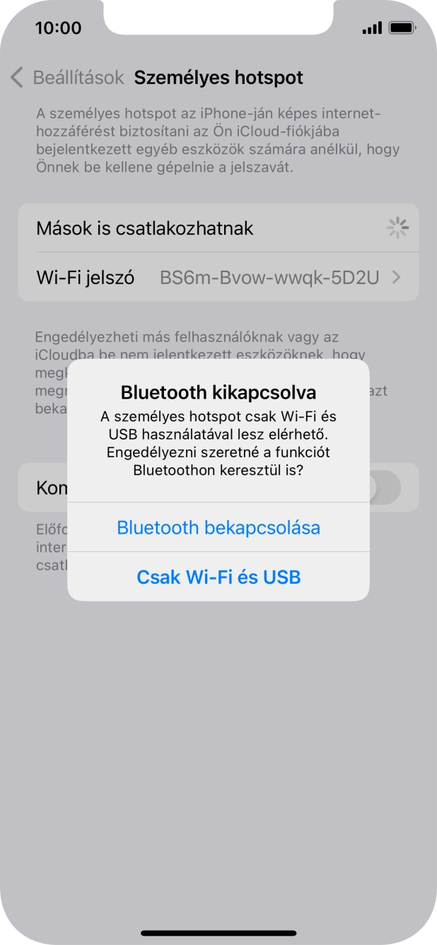 Amennyiben be van kapcsolva a Wi-Fi, válaszd a Csak Wi-Fi és USB lehetőséget.