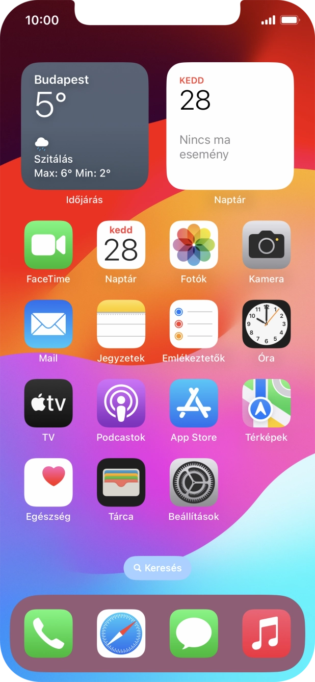 Válaszd a Beállítások lehetőséget. Válaszd a Beállítások lehetőséget.