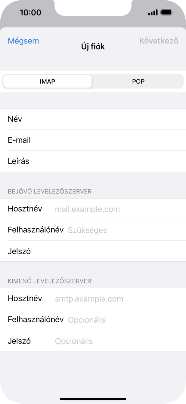 Válaszd a POP lehetőséget.