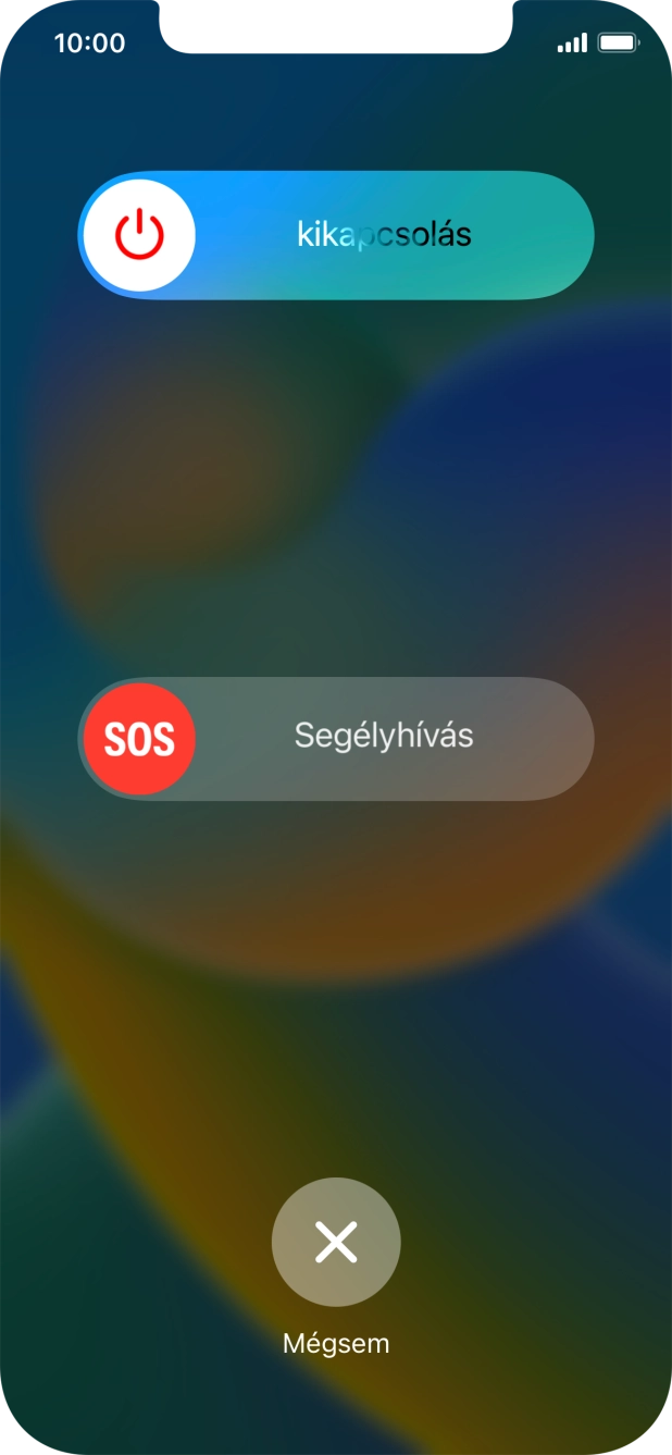 Kattints a kikapcsolás ikonra, és húzd az ikont jobbra. Kattints a kikapcsolás ikonra, és húzd az ikont jobbra.
