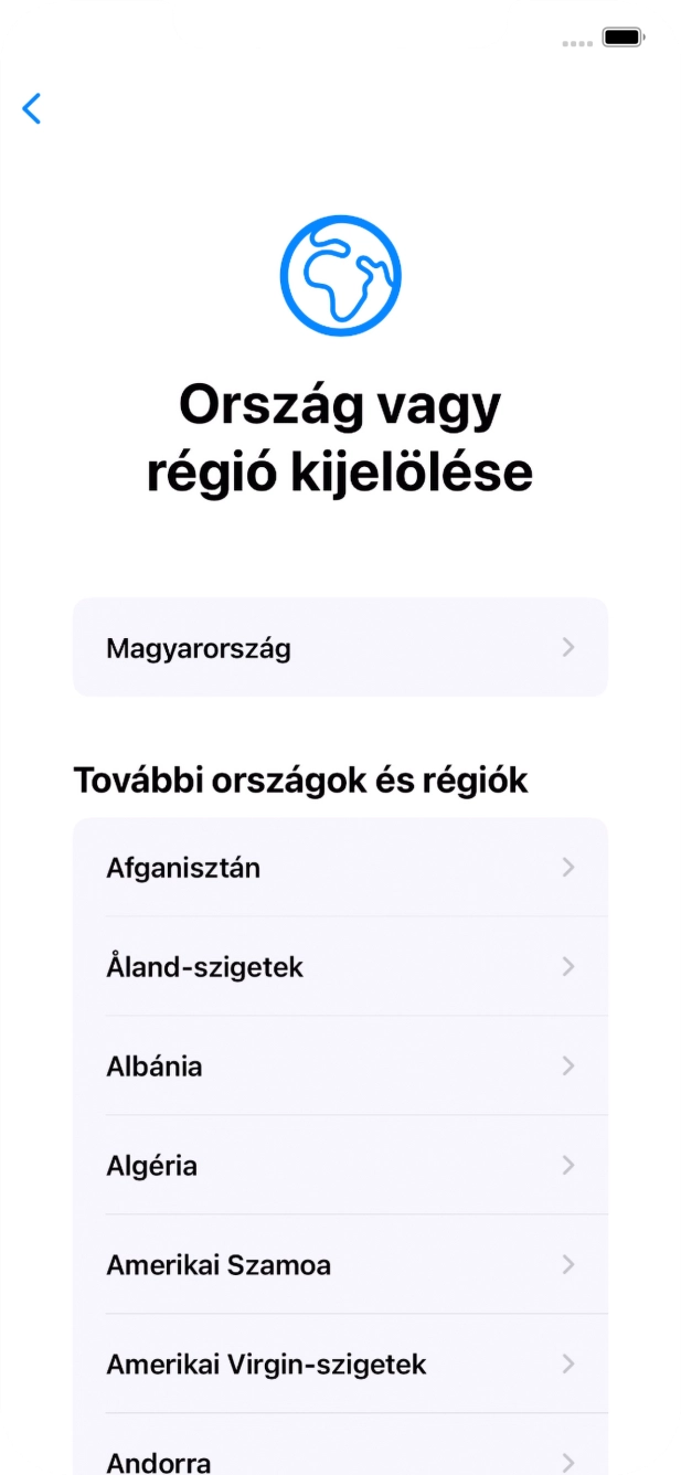 Válaszd ki a kívánt országot vagy régiót.