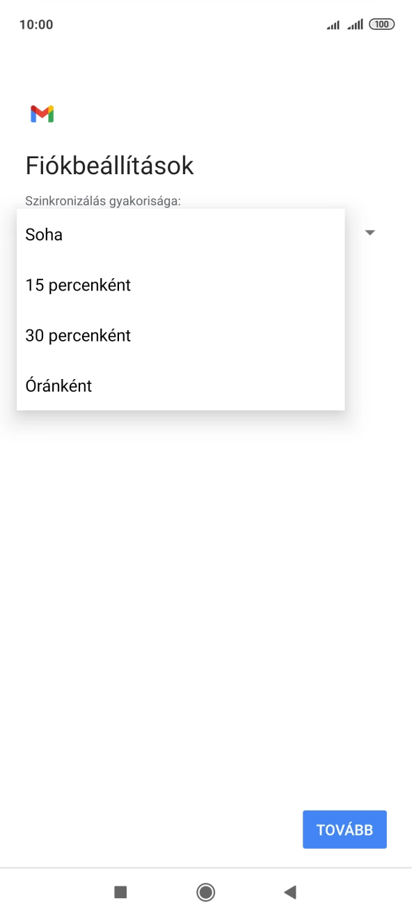 Válaszd ki a kívánt beállítást.