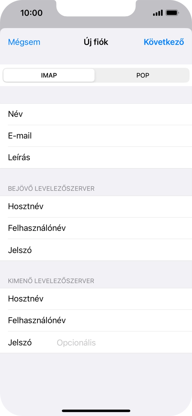 Kattints a Jelszó mezőre, és írd be az e-mail-fiókodhoz tartozó jelszót.