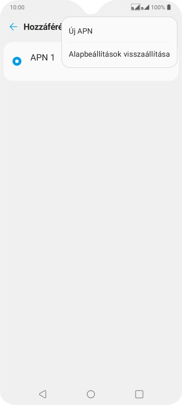 Válaszd az Új APN lehetőséget. Válaszd az Új APN lehetőséget.