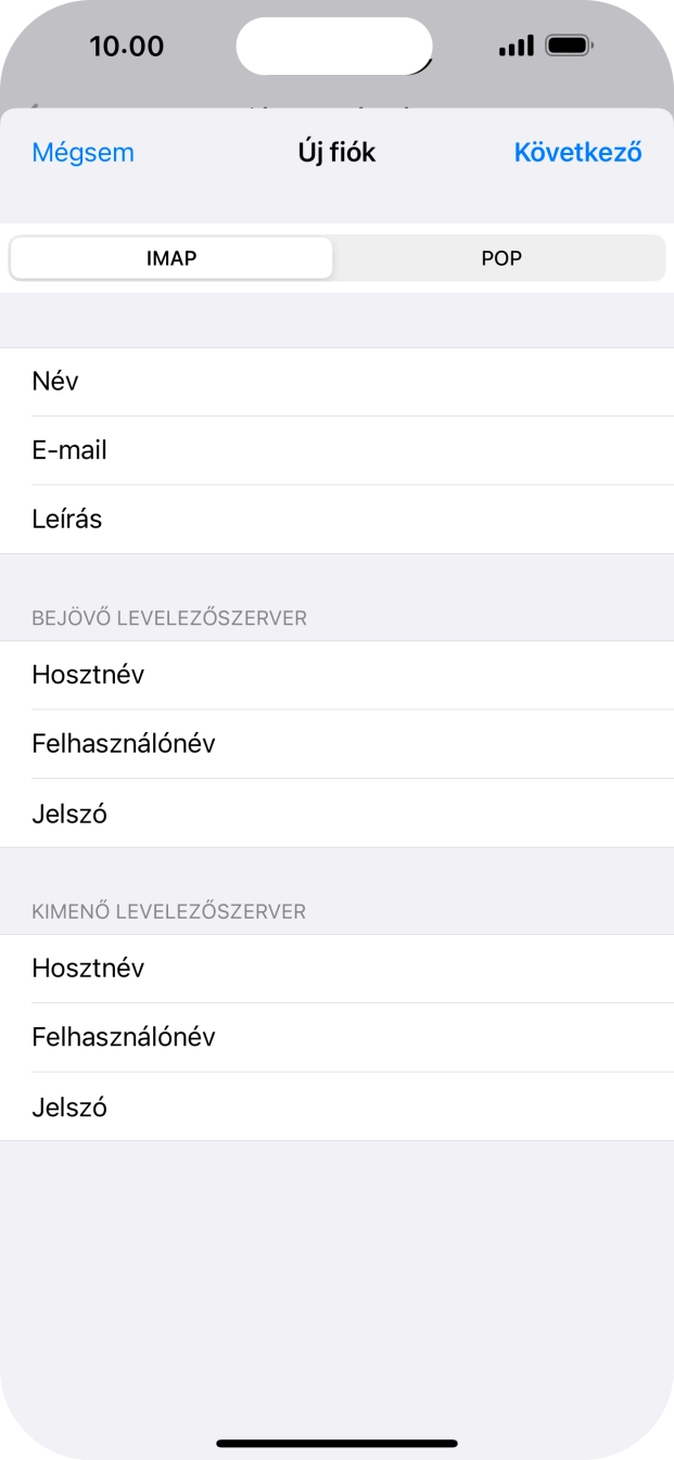 Válaszd a Következő lehetőséget.