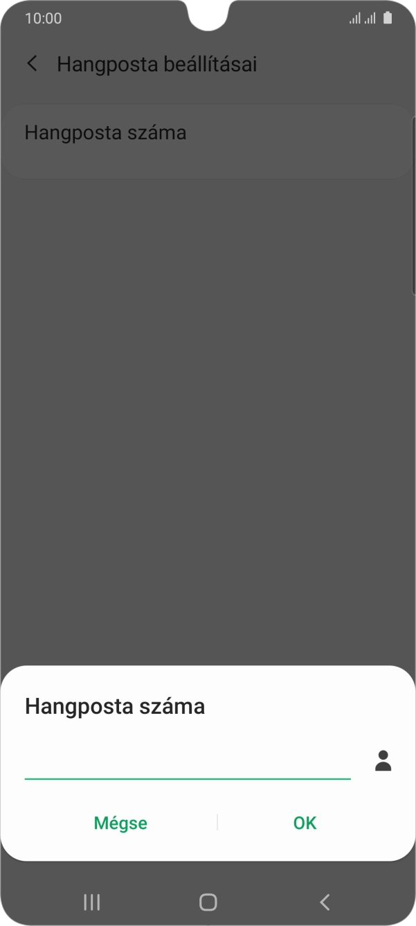 Írd be azt, hogy +36709090999, és válaszd az OK lehetőséget.