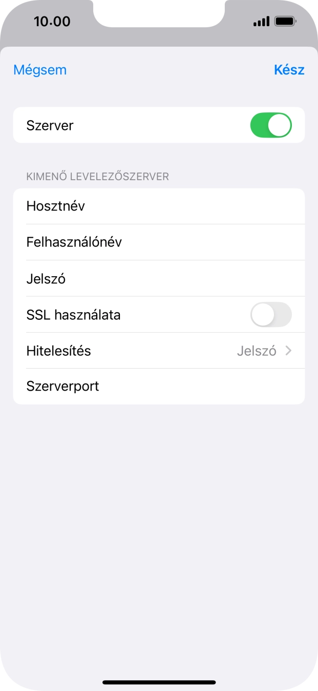 Kattints az „SSL használata” melletti csúszkára a funkció bekapcsolásához.