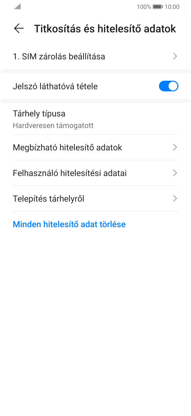 Válaszd a SIM zárolás beállítása lehetőséget.