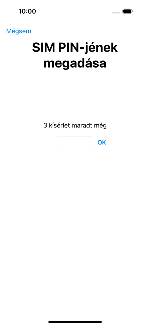 Amennyiben a SIM-kártyád zárolva van, írd be a PIN-kódodat, és válaszd az OK lehetőséget.