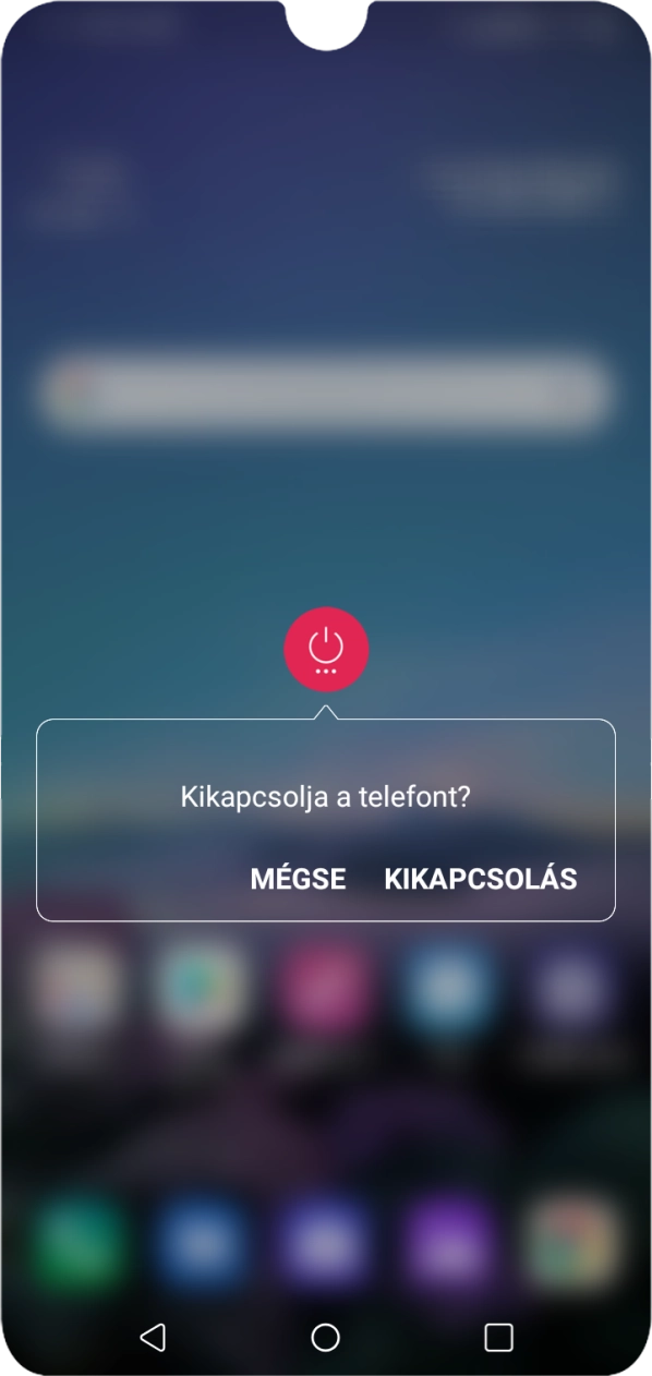 Válaszd a KIKAPCSOLÁS lehetőséget.