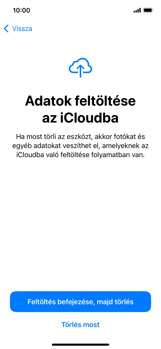 Válaszd ki a kívánt beállítást. Válaszd ki a kívánt beállítást.