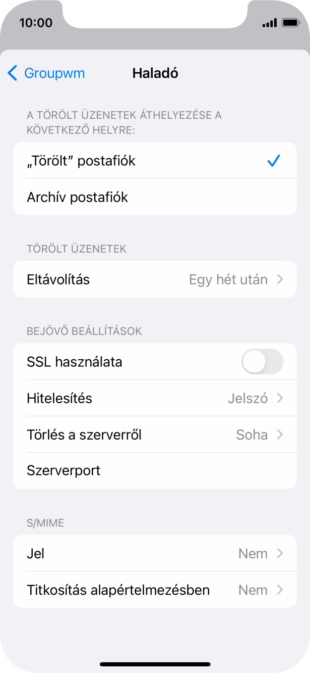 Válaszd a Hitelesítés lehetőséget.