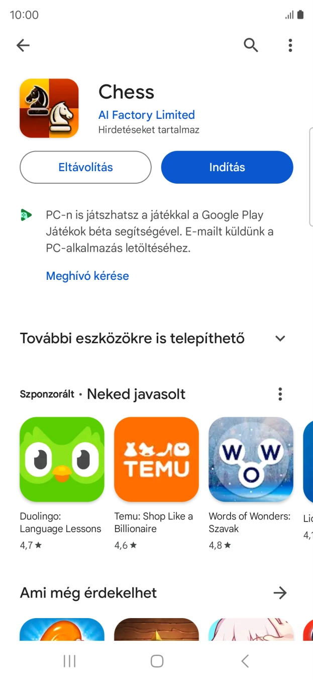 A befejezéshez, és ahhoz, hogy visszatérhess a főképernyőhöz, nyomd meg a főgombot.