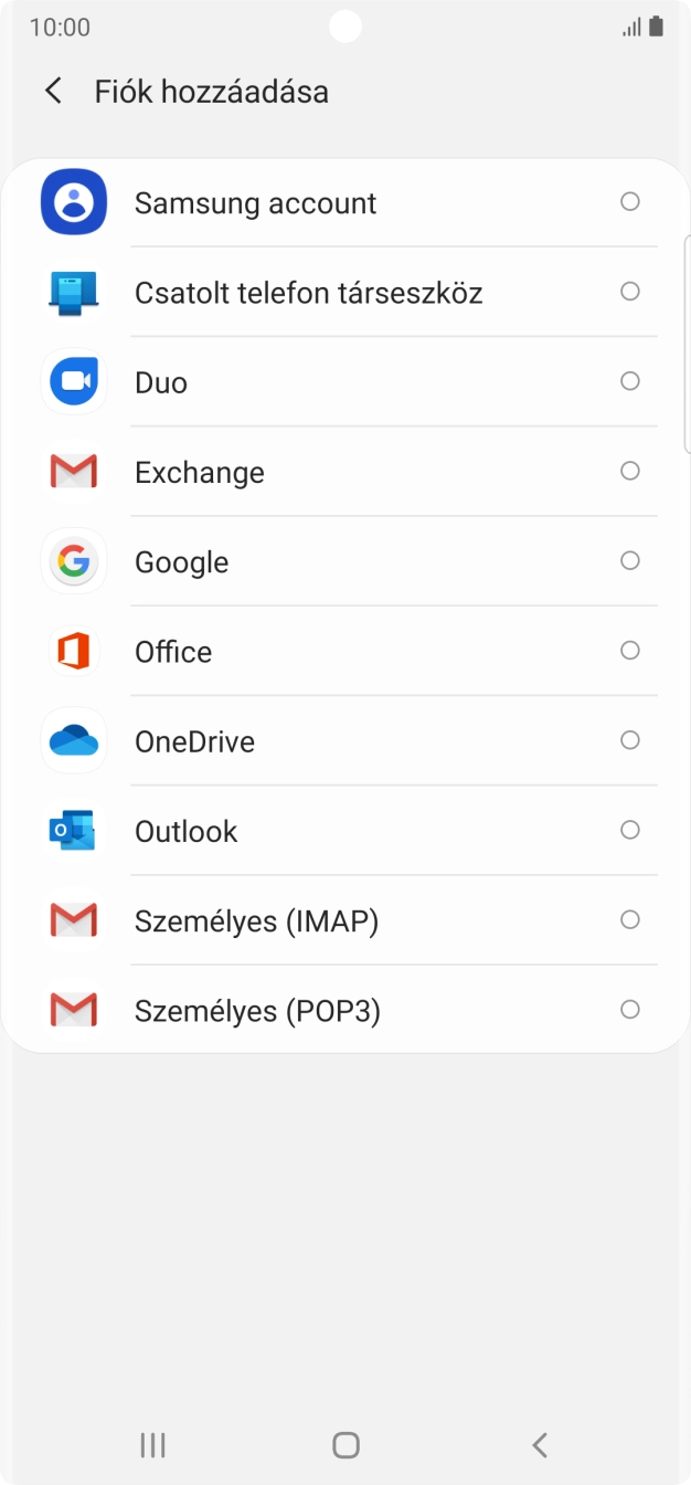 Válaszd a Google lehetőséget. Válaszd a Google lehetőséget.