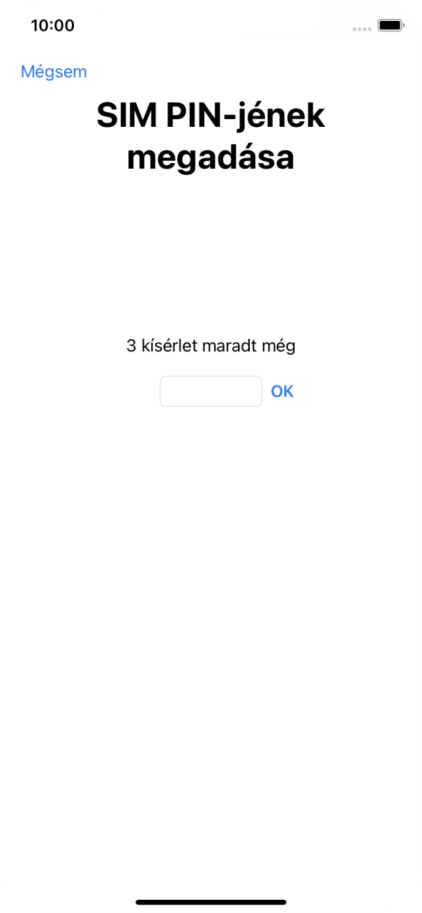 Amennyiben a SIM-kártyád zárolva van, írd be a PIN-kódodat, és válaszd az OK lehetőséget.