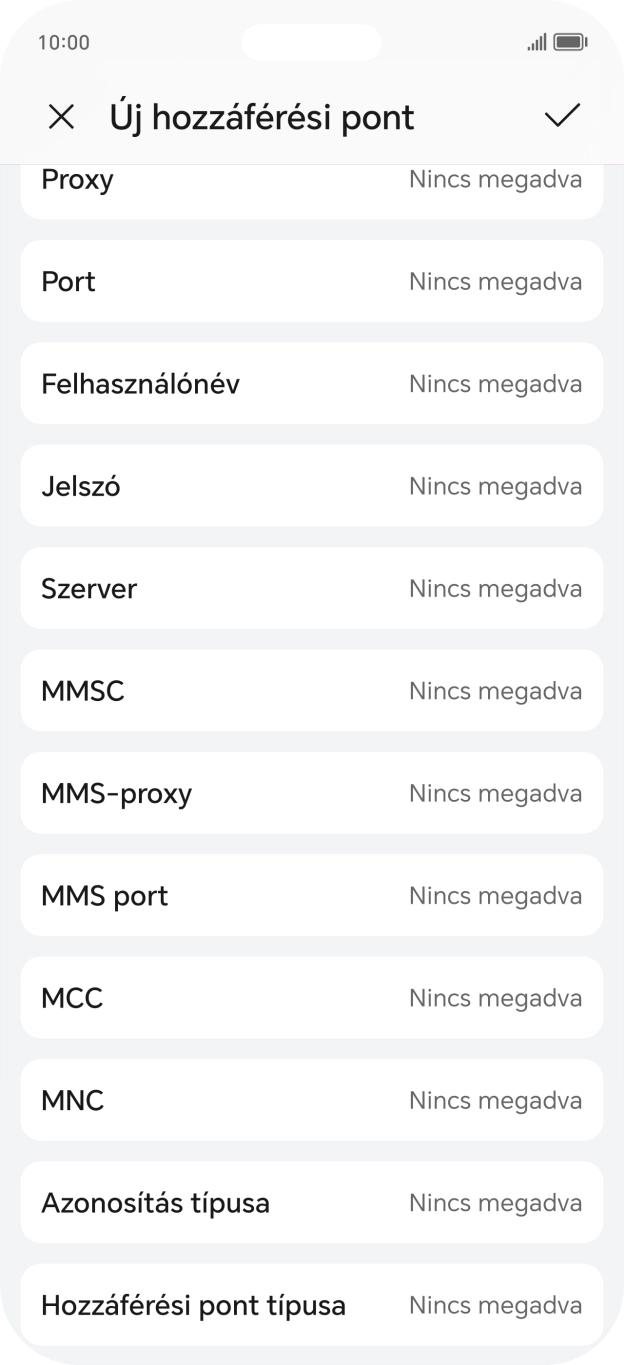 Válaszd az MCC lehetőséget. Válaszd az MCC lehetőséget.