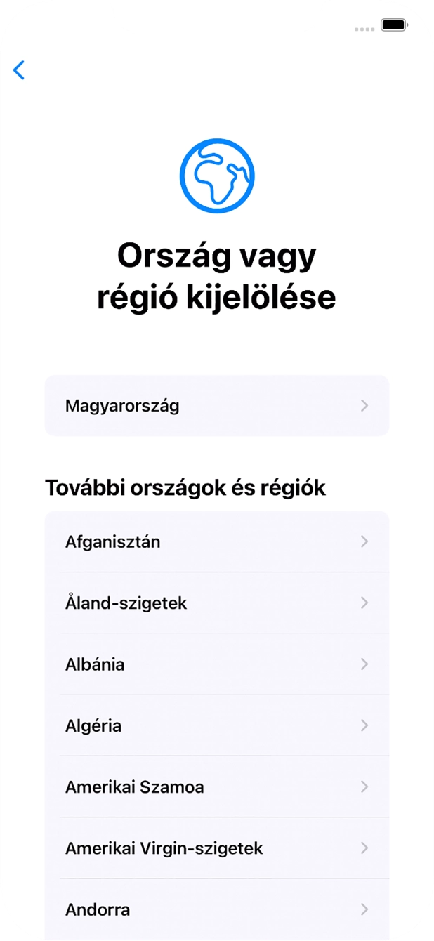 Válaszd ki a kívánt országot vagy régiót.