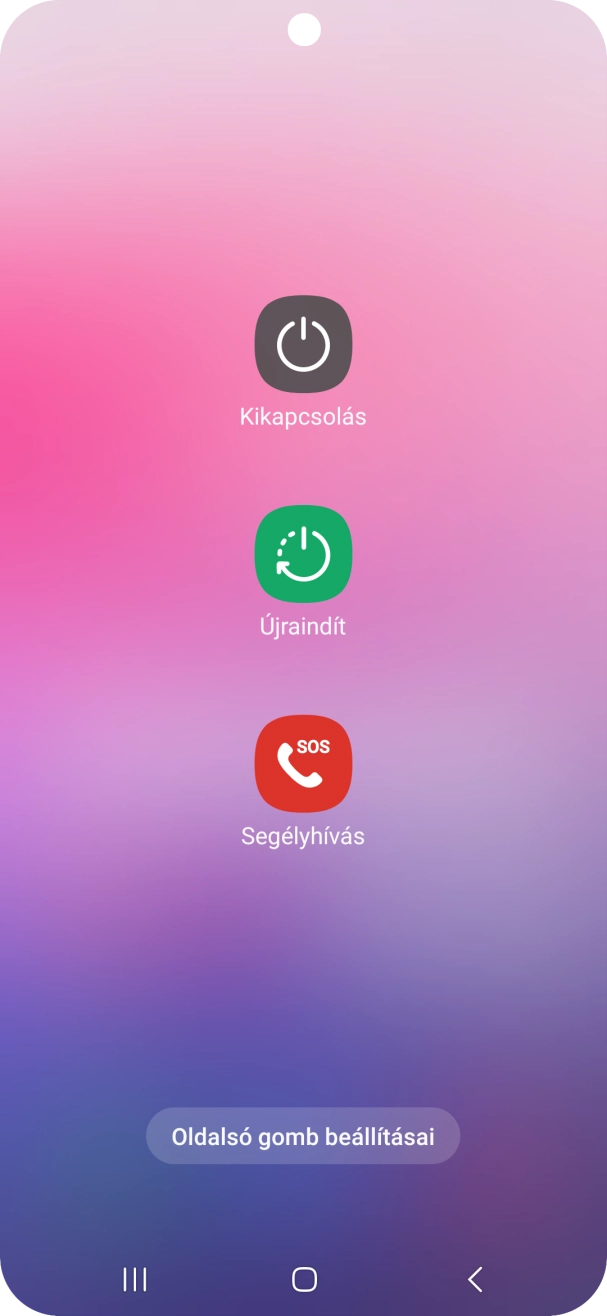 Válaszd a Kikapcsolás lehetőséget. Válaszd a Kikapcsolás lehetőséget.