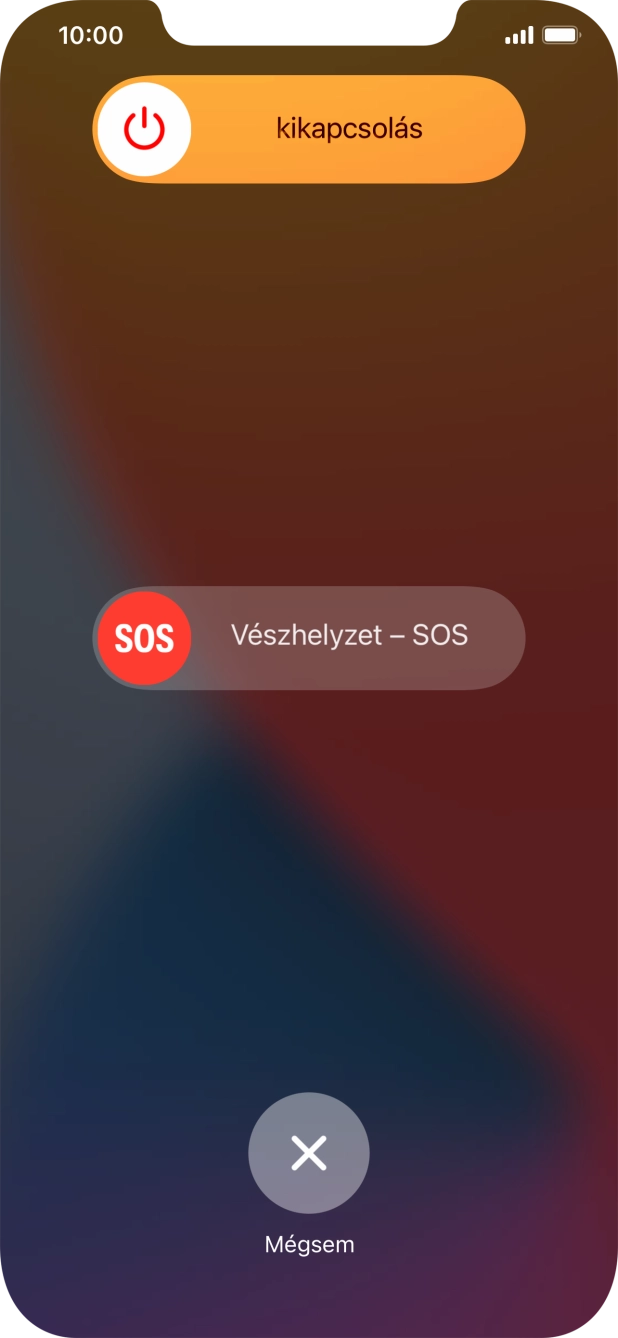 Kattints a kikapcsolás ikonra, és húzd az ikont jobbra.