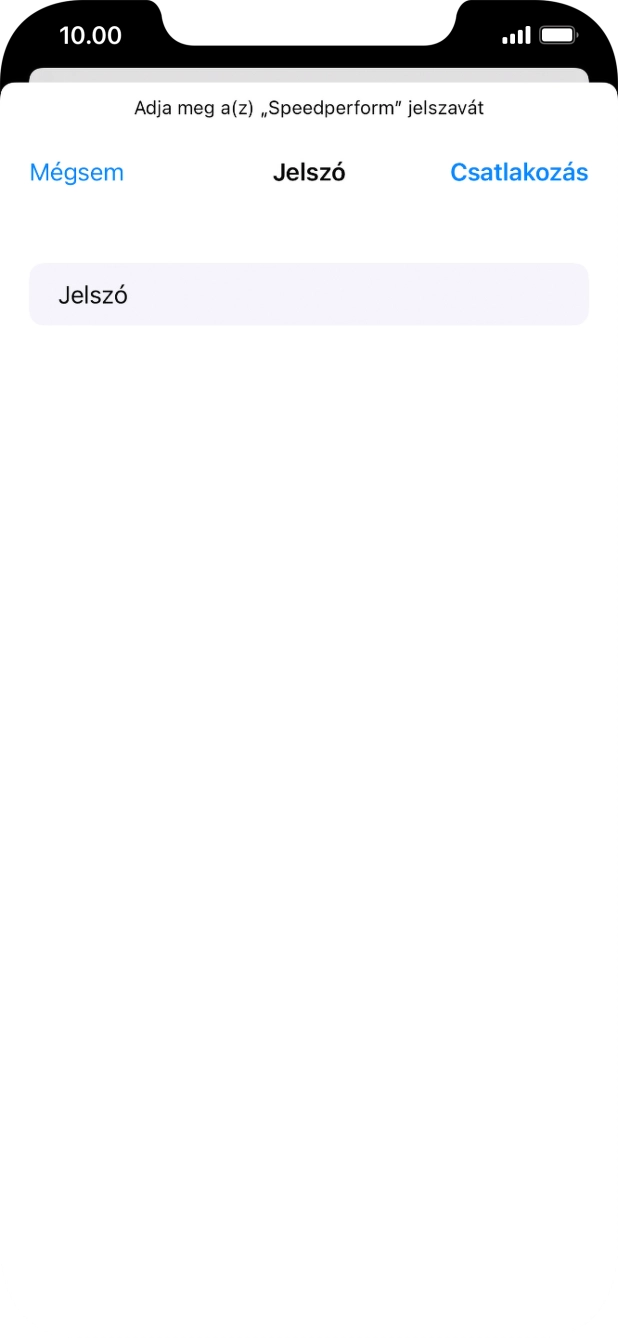 Írd be a Wi-Fi hálózatodhoz tartózó jelszót, és válaszd a Csatlakozás lehetőséget.