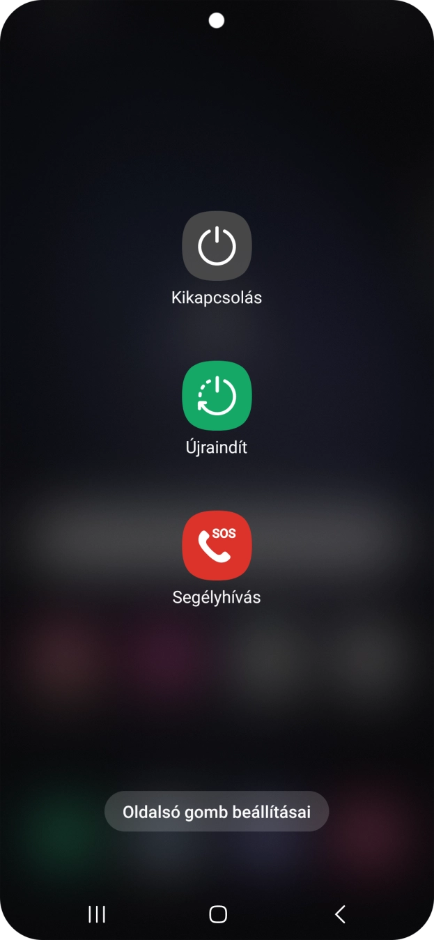 Válaszd a Kikapcsolás lehetőséget. Válaszd a Kikapcsolás lehetőséget.