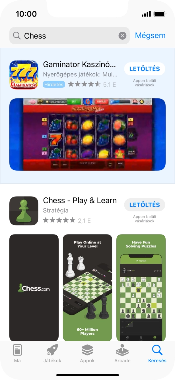 Kattints a kívánt alkalmazásra.