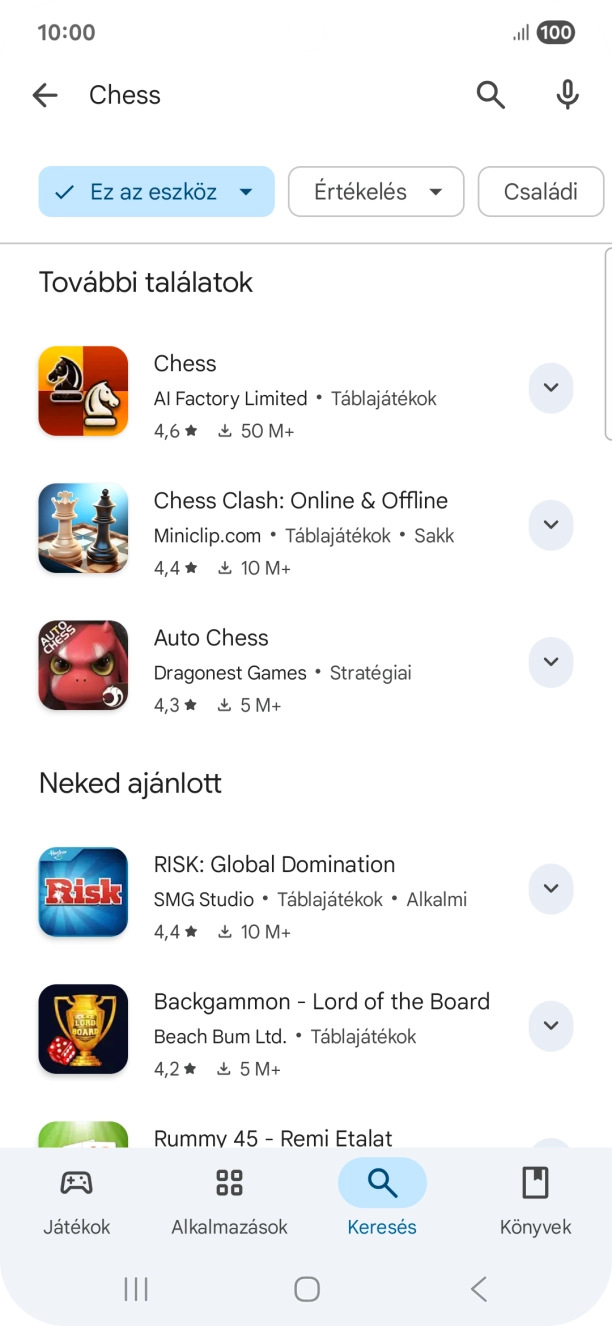 Kattints a kívánt alkalmazásra.