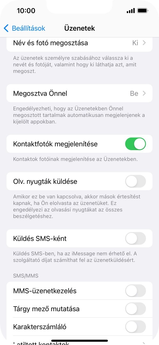 Kattints a „Küldés SMS-ként” melletti csúszkára a funkció be- vagy kikapcsolásához. Kattints a „Küldés SMS-ként” melletti csúszkára a funkció be- vagy kikapcsolásához.