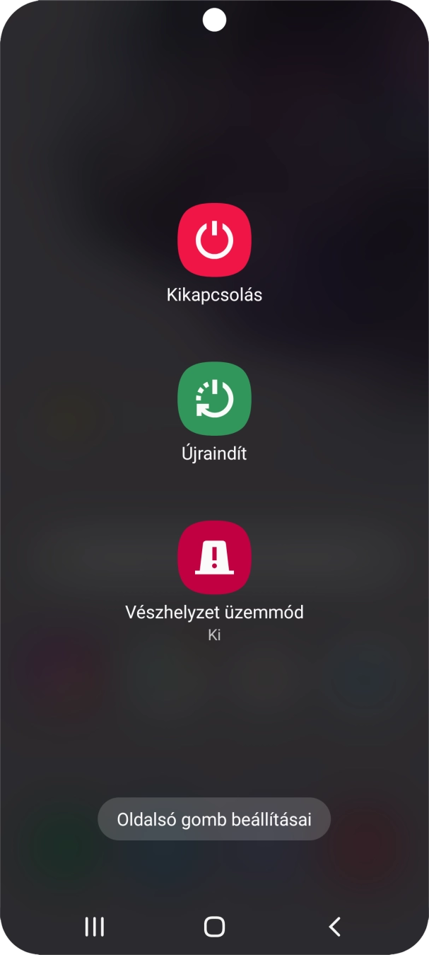 Válaszd a Kikapcsolás lehetőséget. Válaszd a Kikapcsolás lehetőséget.