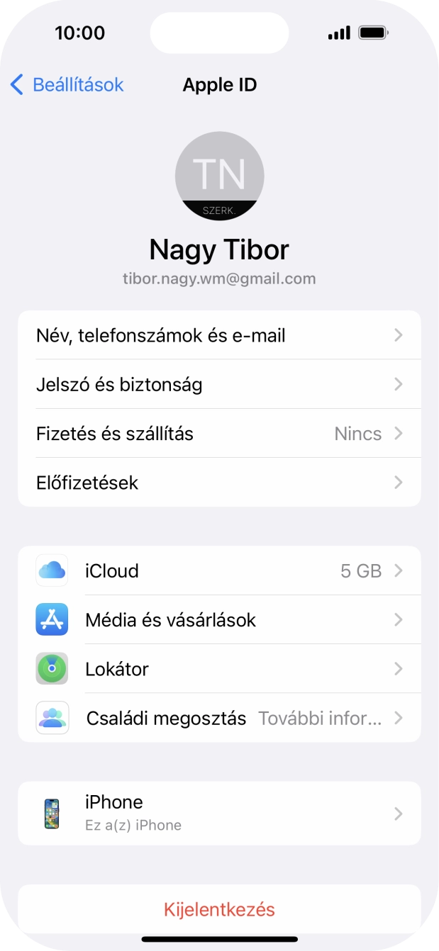 Húzd az ujjad felfelé a kijelző aljáról, hogy visszatérj a kezdőképernyőhöz.
