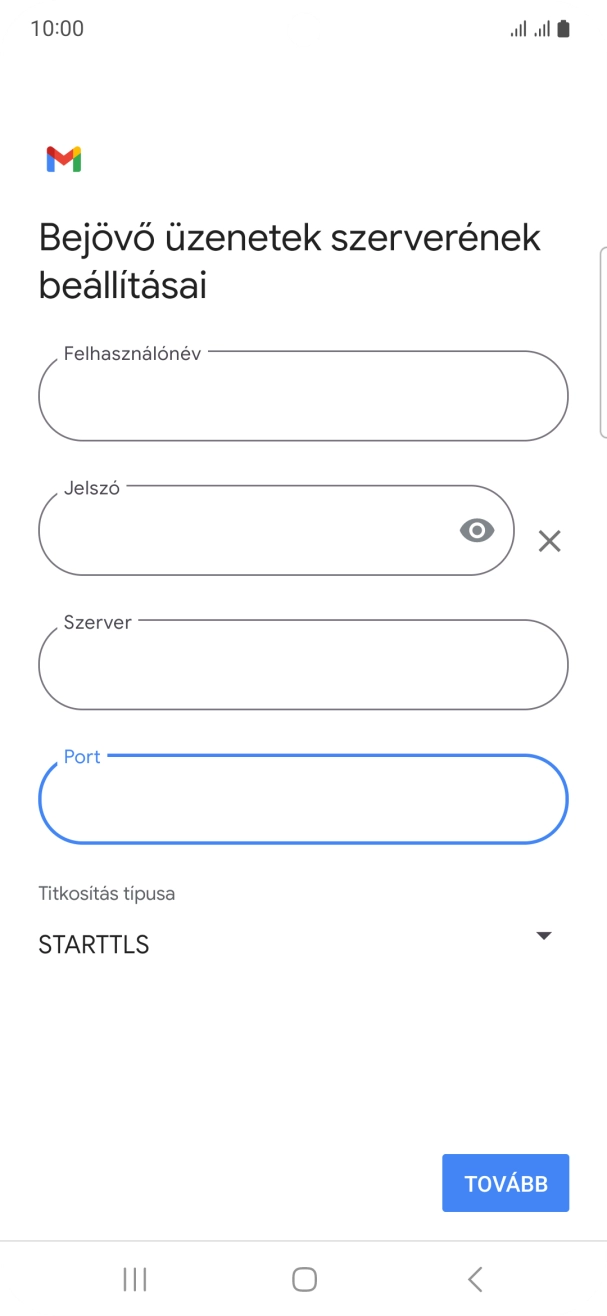 Nyisd le a „Titkosítás típusa” alatt legördülő menüt.