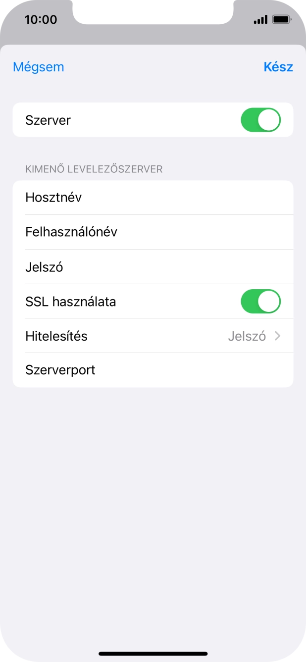 Válaszd a Hitelesítés lehetőséget.