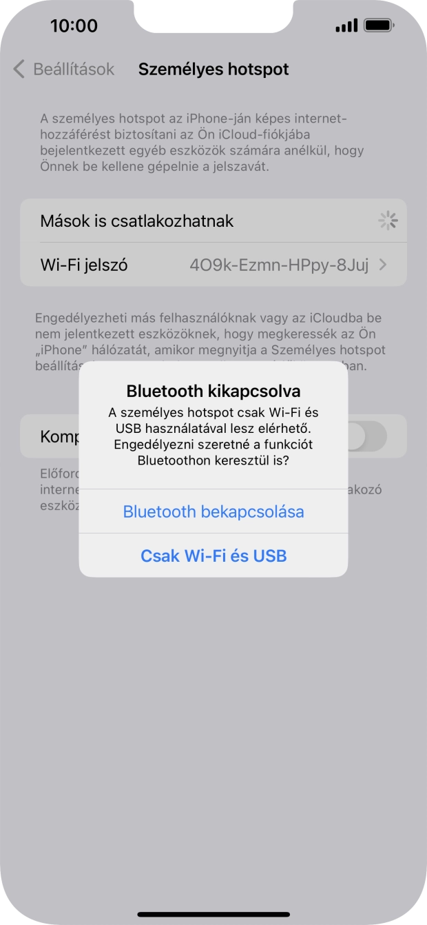 Amennyiben ki van kapcsolva a Wi-Fi, válaszd a Csak Wi-Fi és USB lehetőséget.