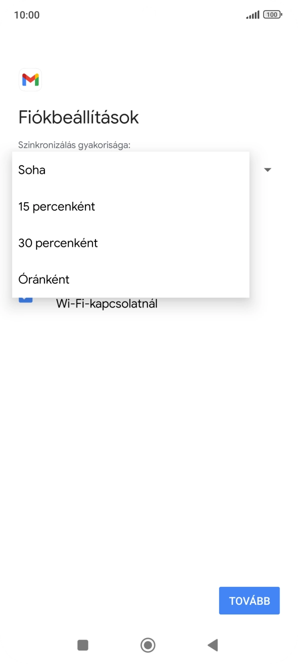 Válaszd ki a kívánt beállítást.
