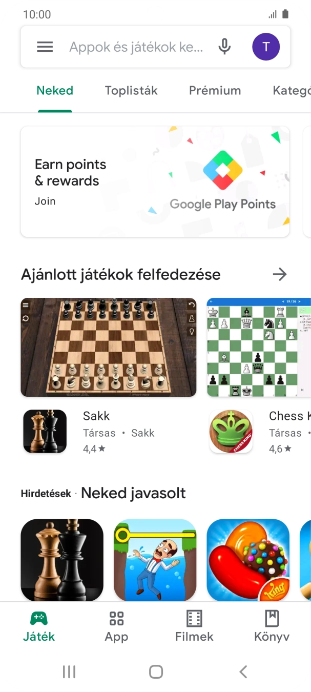 Kattints a keresés mezőre.