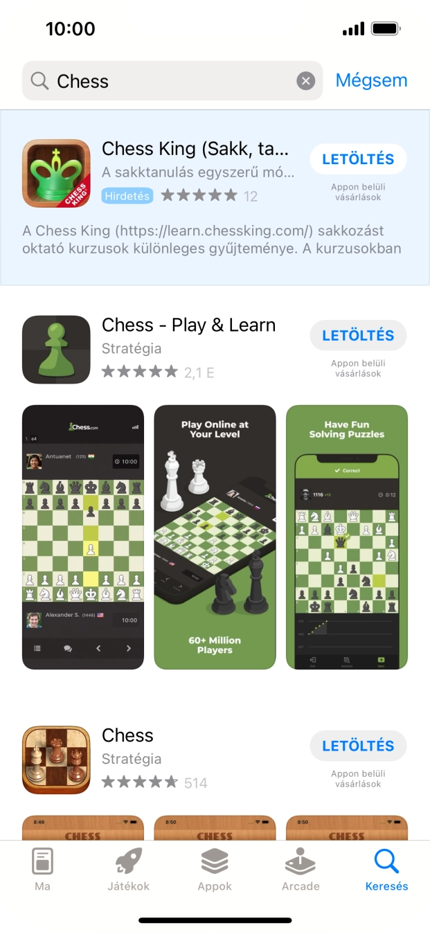 Kattints a kívánt alkalmazásra. Kattints a kívánt alkalmazásra.