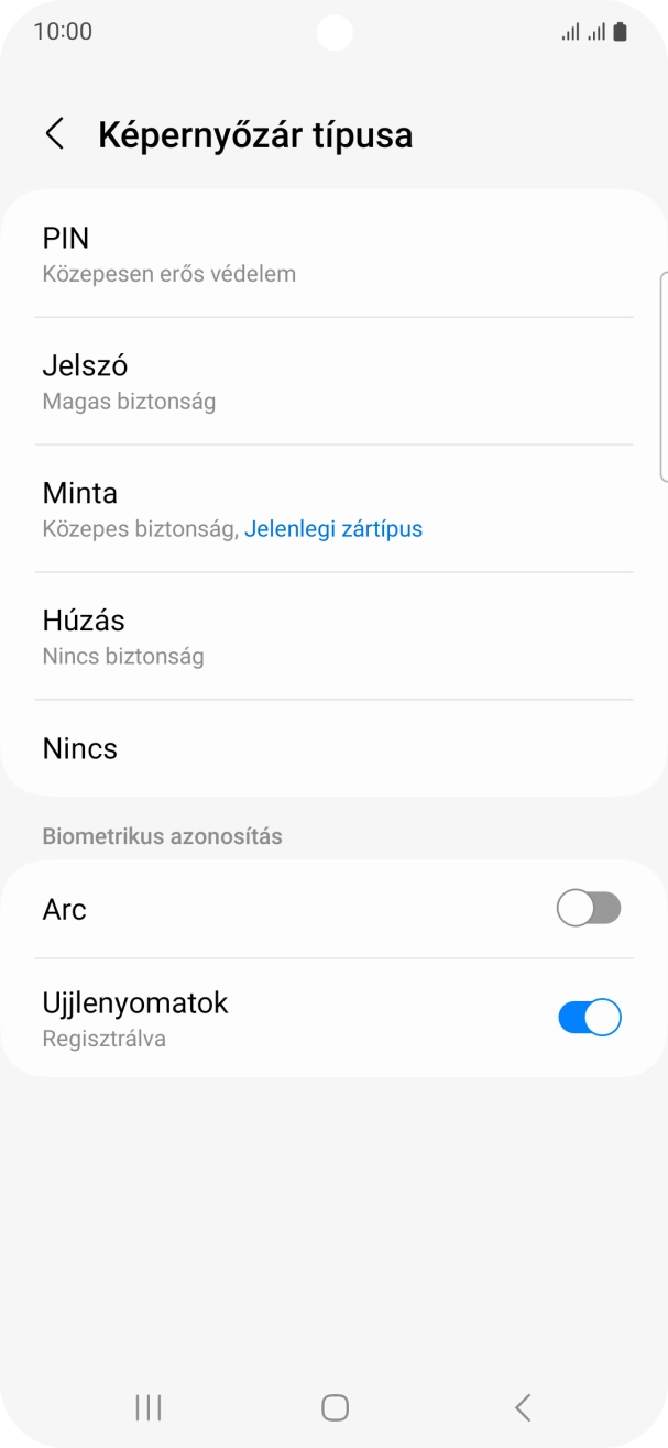 Válaszd a Nincs lehetőséget.