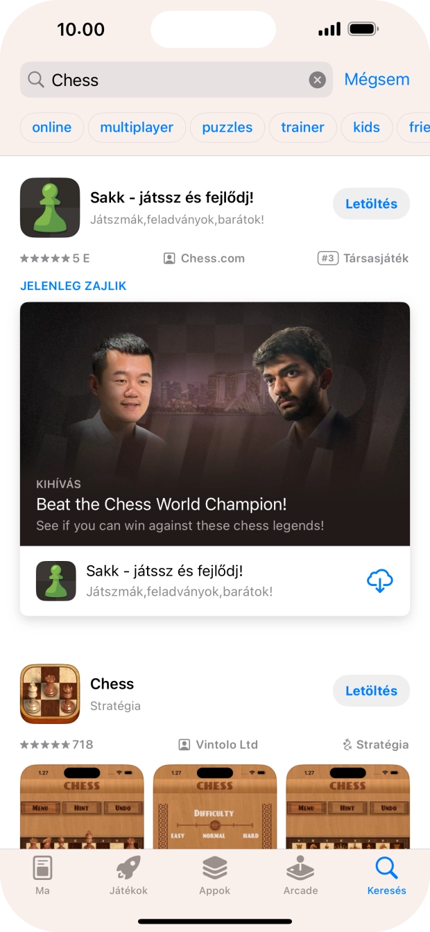 Kattints a kívánt alkalmazásra. Kattints a kívánt alkalmazásra.