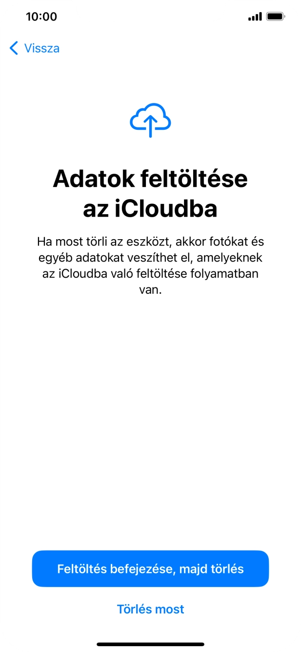 Válaszd ki a kívánt beállítást. Válaszd ki a kívánt beállítást.