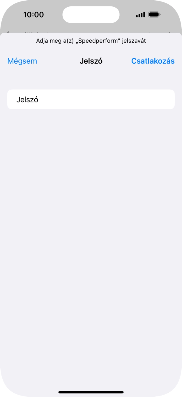 Válaszd a Csatlakozás lehetőséget. Válaszd a Csatlakozás lehetőséget.