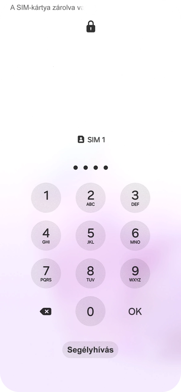 Amennyiben a telefon kéri, írd be a PIN-kódodat, és válaszd az OK lehetőséget.