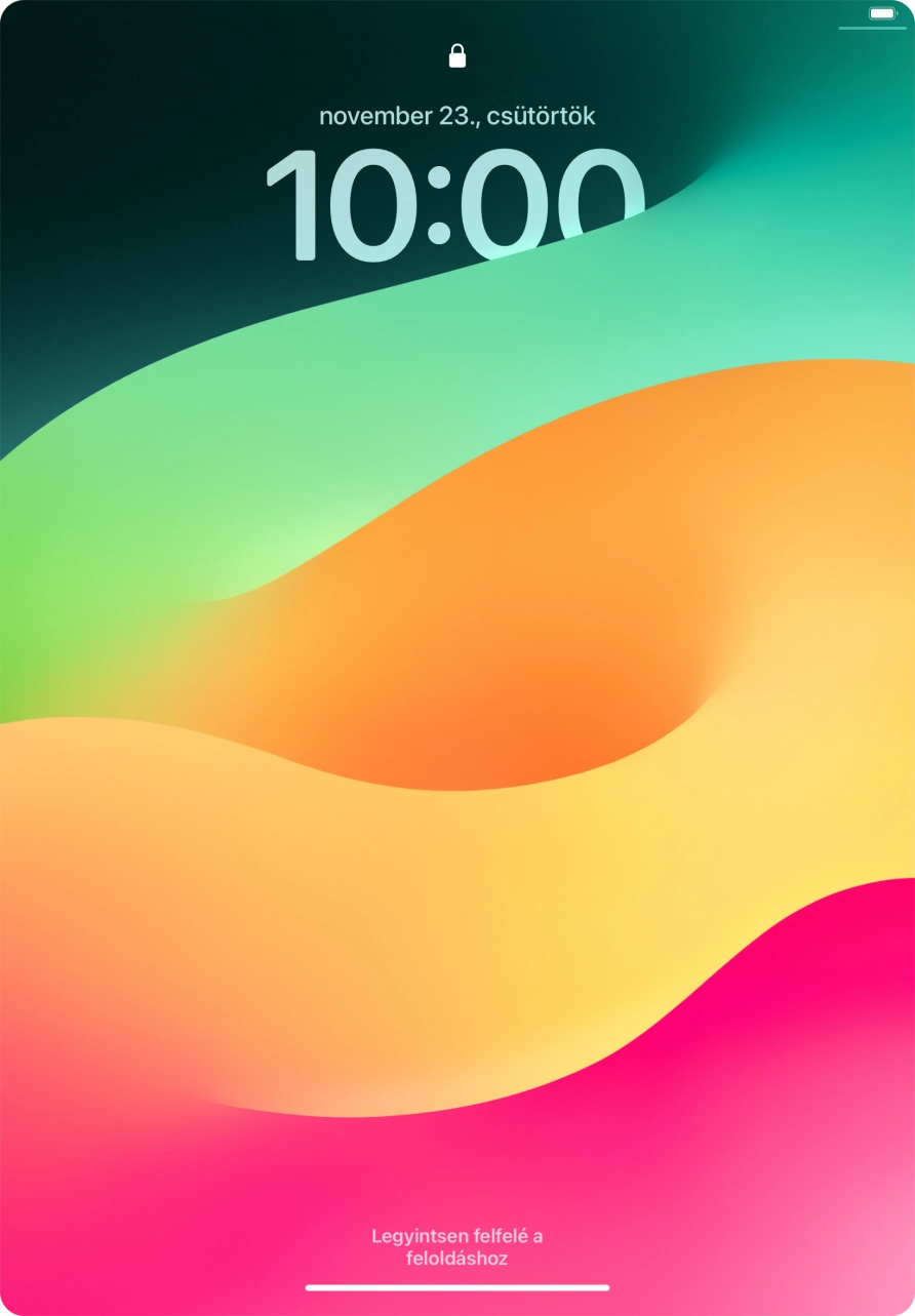 Húzd az ujjad felfelé a kijelző aljáról. Húzd az ujjad felfelé a kijelző aljáról.