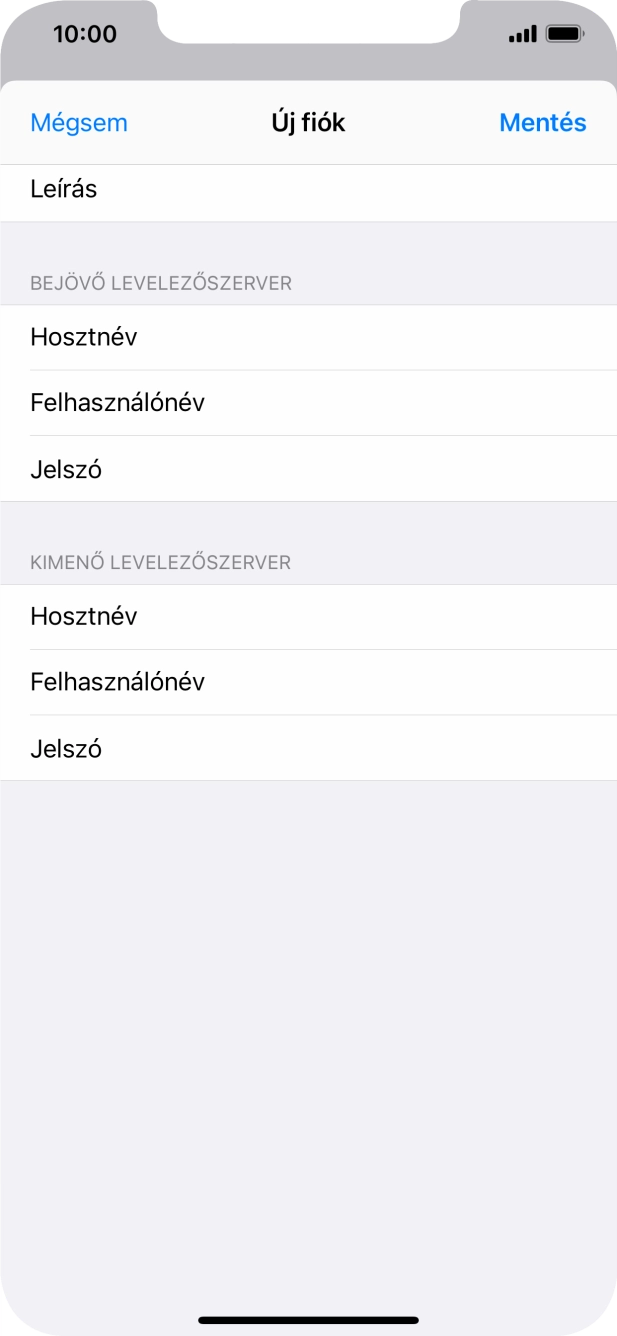 Válaszd a Mentés lehetőséget. Beállította a rendszer az e-mail-fiókodat. Amennyiben további beállításokat kívánsz alkalmazni a bejövő és kimenő szerverhez, az alábbi lépésekkel folytasd.