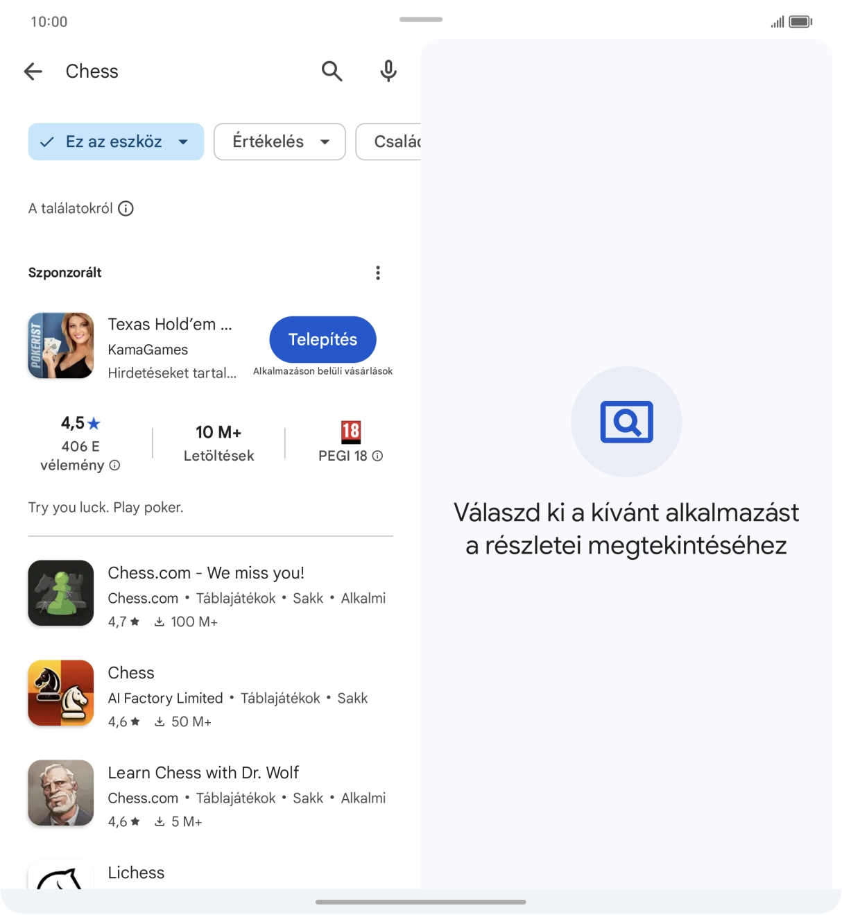 Kattints a kívánt alkalmazásra. Kattints a kívánt alkalmazásra.