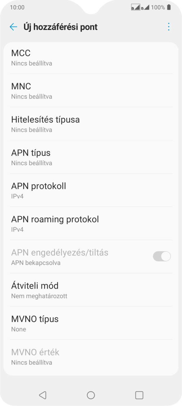 Válaszd az MCC lehetőséget. Válaszd az MCC lehetőséget.