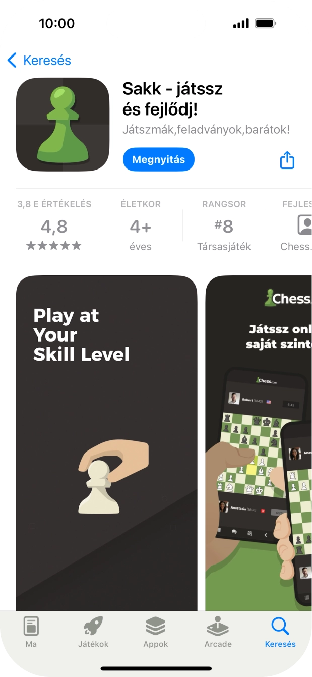 Húzd az ujjad felfelé a kijelző aljáról, hogy visszatérj a kezdőképernyőhöz.