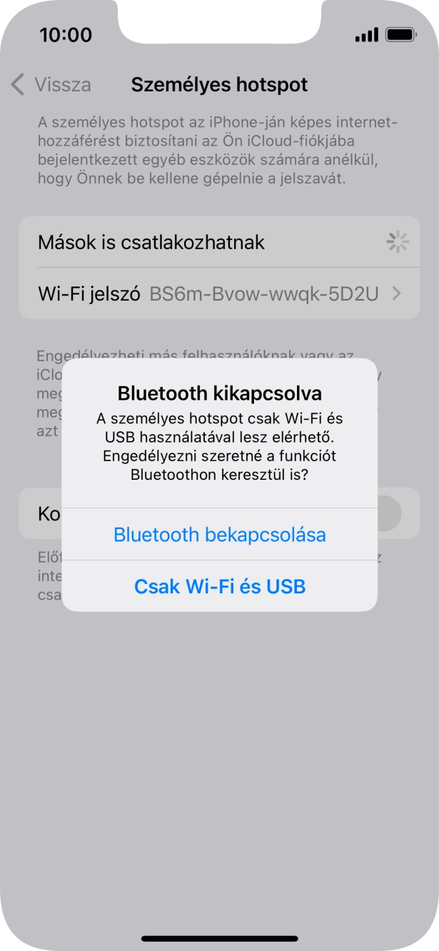 Amennyiben be van kapcsolva a Wi-Fi, válaszd a Csak Wi-Fi és USB lehetőséget. Amennyiben be van kapcsolva a Wi-Fi, válaszd a Csak Wi-Fi és USB lehetőséget.